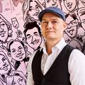 Karikaturer af mennesker og deres hunde