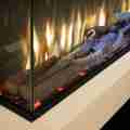 irange slimline woodland log fuel bed white flame x