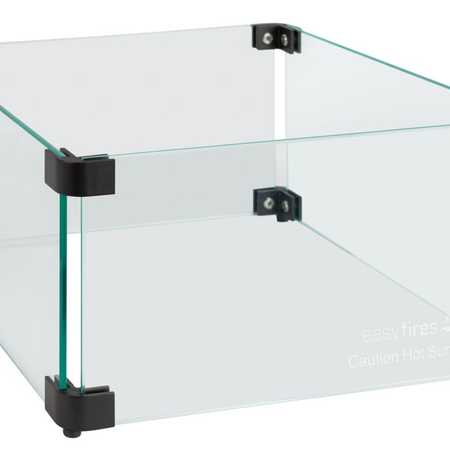 Glasombouwvierkantzwartxcm
