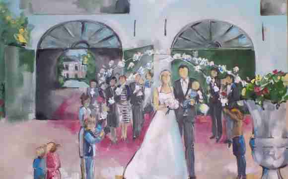 Live Painting huren bruiloft