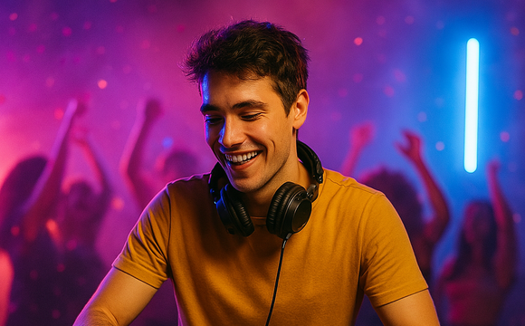 DJ con vinilo para eventos con clase