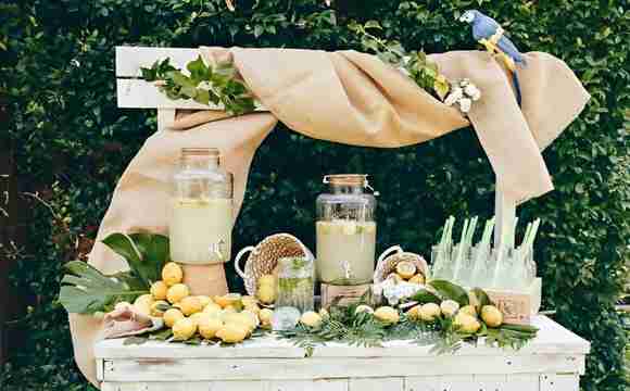 Puesto de limonada para el catering de tu boda o de tu evento.