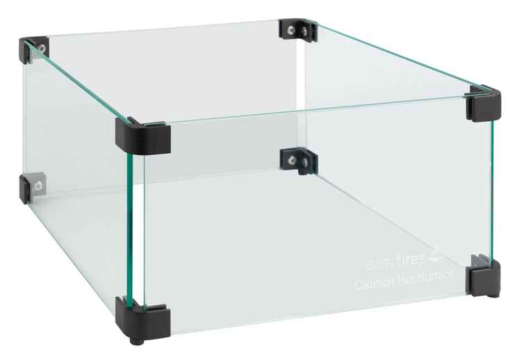 Glasombouwvierkantzwartxcm