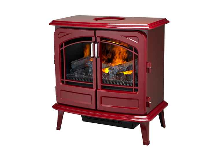 Dimplex Grand Optimyst Stove Rouge Solus Left Hand Side