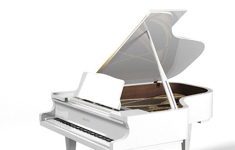 piano a queue blanc