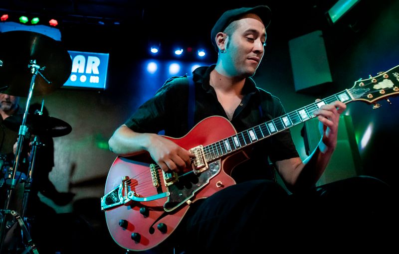 Cuarteto de jazz con cantante en concierto en Madrid