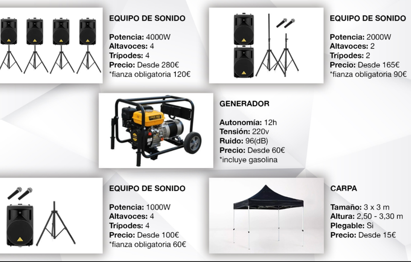 Sistema de sonido para tus eventos