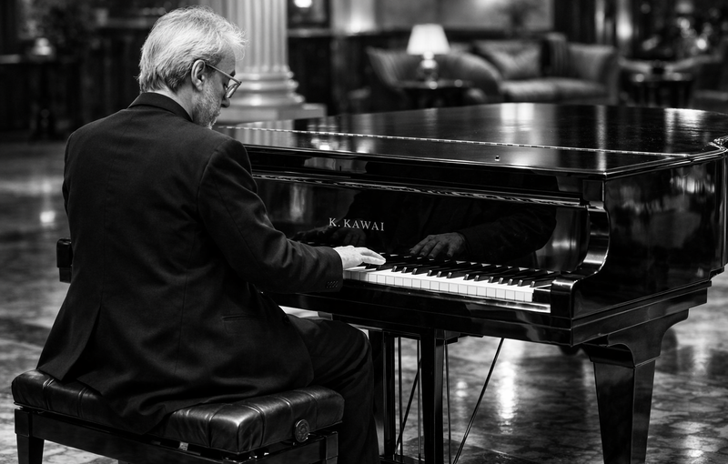 Actuación de piano y voz en eventos premium