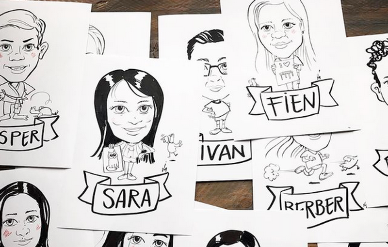 Karikaturen Basisschool afscheid kopie